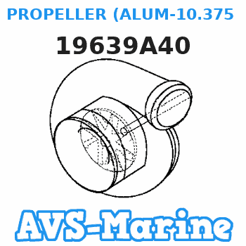 19639A40 PROPELLER (ALUM-10.375 X 12.0 RH) (BLACK MAX) Force 