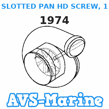 1974 SLOTTED PAN HD SCREW, 10 - 24 X 5/8 Force 