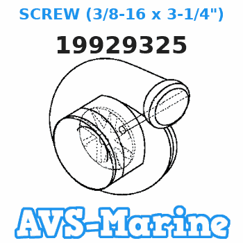 19929325 SCREW (3/8-16 x 3-1/4") With Dri Loc Force 