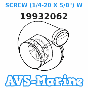 19932062 SCREW (1/4-20 X 5/8") WITH DRI LOC Force 