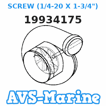 19934175 SCREW (1/4-20 X 1-3/4") W/DL Force 