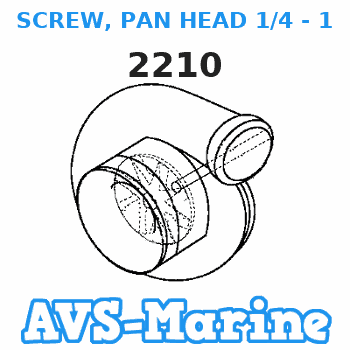 2210 SCREW, PAN HEAD 1/4 - 14 X 1/2 S.S. Force 
