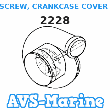 2228 SCREW, CRANKCASE COVER TO CYLINDER 3/8 - 16 X 3 AT UPPER MAI Force 