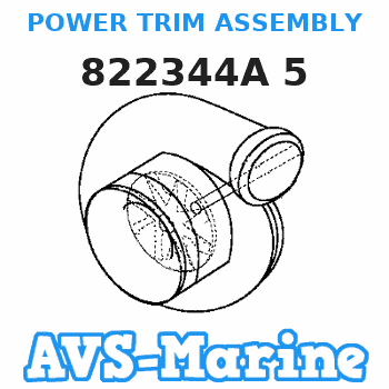 822344A 5 POWER TRIM ASSEMBLY Force 