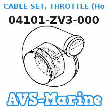 04101-ZV3-000 CABLE SET, THROTTLE (Honda Code 4615464). Honda 
