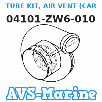 04101-ZW6-010 TUBE KIT, AIR VENT (CARBURETOR NO.) (Honda Code 8197840). Honda 