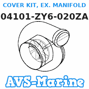 04101-ZY6-020ZA COVER KIT, EX. MANIFOLD *NH8* (Honda Code 9020454). (DARK GRAY) Honda 