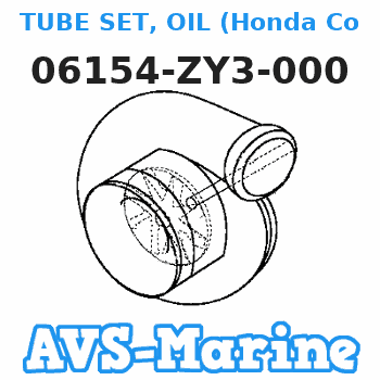 06154-ZY3-000 TUBE SET, OIL (Honda Code 8797425). Honda 