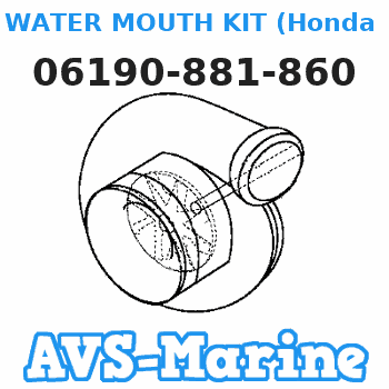 06190-881-860 WATER MOUTH KIT (Honda Code 3174158). Honda 