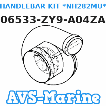06533-ZY9-A04ZA HANDLEBAR KIT *NH282MU* (Honda Code 9043597). (OYSTER SILVER METALLIC-U) Honda 