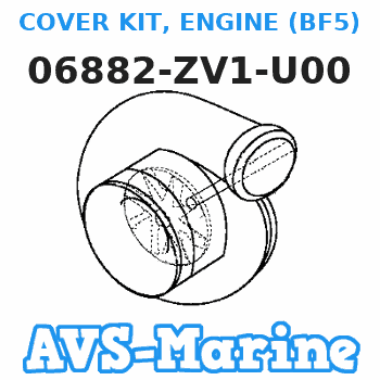 06882-ZV1-U00 COVER KIT, ENGINE (BF5) (Honda Code 6836191). Honda 