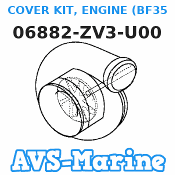 06882-ZV3-U00 COVER KIT, ENGINE (BF35) (Honda Code 6796635). Honda 