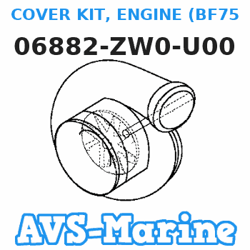 06882-ZW0-U00 COVER KIT, ENGINE (BF75) (Honda Code 6796650). Honda 