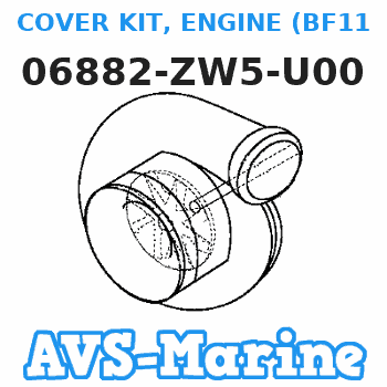 06882-ZW5-U00 COVER KIT, ENGINE (BF115/130) (Honda Code 6796668). Honda 