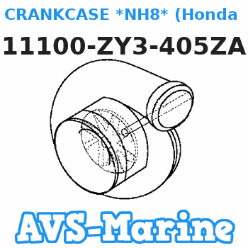 11100-ZY3-405ZA CRANKCASE *NH8* (Honda Code 6989230). (DARK GRAY) Honda 