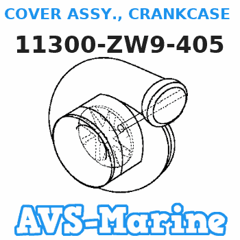 11300-ZW9-405 COVER ASSY., CRANKCASE (000) (Honda Code 6671036). Honda 