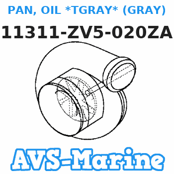 11311-ZV5-020ZA PAN, OIL *TGRAY* (GRAY) (Honda Code 8634545). Honda 