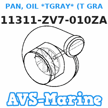 11311-ZV7-010ZA PAN, OIL *TGRAY* (T GRAY) (Honda Code 4649273). Honda 