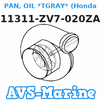 11311-ZV7-020ZA PAN, OIL *TGRAY* (Honda Code 8676470). (GRAY) Honda 