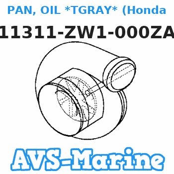 11311-ZW1-000ZA PAN, OIL *TGRAY* (Honda Code 4897229). (GRAY) Honda 
