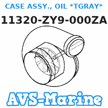 11320-ZY9-000ZA CASE ASSY., OIL *TGRAY* (Honda Code 8614109). (GRAY) Honda 
