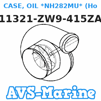 11321-ZW9-415ZA CASE, OIL *NH282MU* (Honda Code 7549249). (OYSTER SILVER METALLIC-U) Honda 