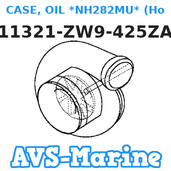 11321-ZW9-425ZA CASE, OIL *NH282MU* (Honda Code 8265886). (OYSTER SILVER METALLIC-U) Honda 