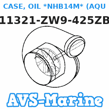 11321-ZW9-425ZB CASE, OIL *NHB14M* (AQUA MARINE SILVER METARIC) Honda 