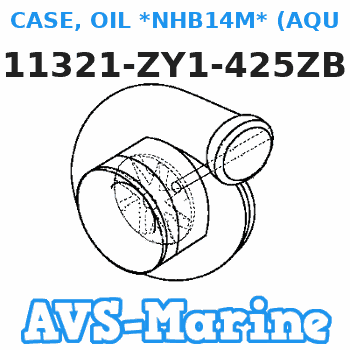 11321-ZY1-425ZB CASE, OIL *NHB14M* (AQUA MARINE SILVER METARIC) Honda 
