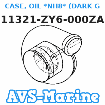11321-ZY6-000ZA CASE, OIL *NH8* (DARK GRAY) Honda 
