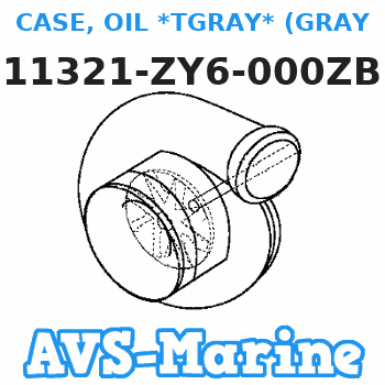 11321-ZY6-000ZB CASE, OIL *TGRAY* (GRAY) (Honda Code 8054546). Honda 