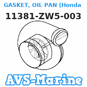 11381-ZW5-003 GASKET, OIL PAN (Honda Code 5890181). Honda 