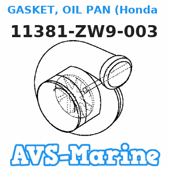 11381-ZW9-003 GASKET, OIL PAN (Honda Code 6639173). Honda 