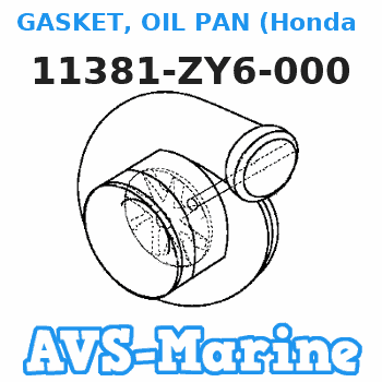 11381-ZY6-000 GASKET, OIL PAN (Honda Code 7632896). Honda 