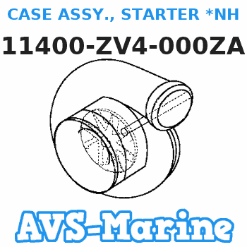 11400-ZV4-000ZA CASE ASSY., STARTER *NH8* (DARK GRAY) (Honda Code 2794253). Honda 