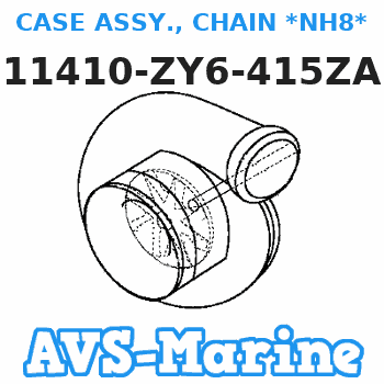 11410-ZY6-415ZA CASE ASSY., CHAIN *NH8* (Honda Code 8444937). (DARK GRAY) Honda 