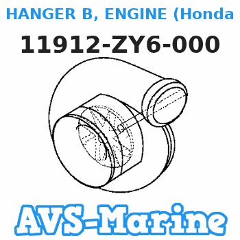 11912-ZY6-000 HANGER B, ENGINE (Honda Code 7632938). Honda 