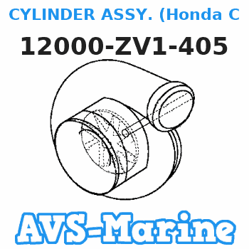 12000-ZV1-405 CYLINDER ASSY. (Honda Code 7370596). Honda 