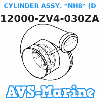 12000-ZV4-030ZA CYLINDER ASSY. *NH8* (DARK GRAY) (Honda Code 6548580). Honda 