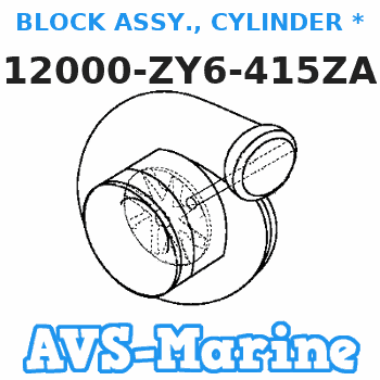12000-ZY6-415ZA BLOCK ASSY., CYLINDER *NH8* (DARK GRAY) Honda 