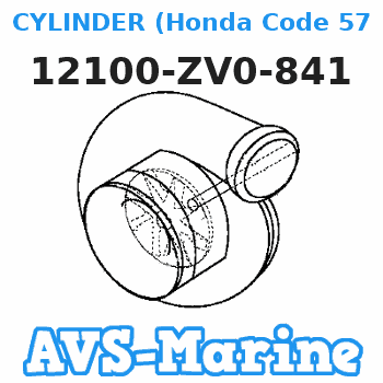 12100-ZV0-841 CYLINDER (Honda Code 5773965). Honda 