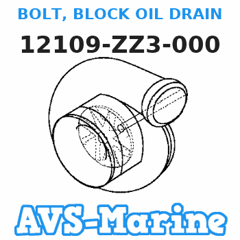 12109-ZZ3-000 BOLT, BLOCK OIL DRAIN Honda 