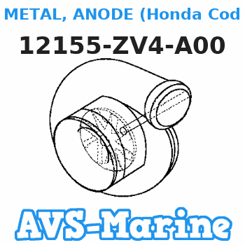 12155-ZV4-A00 METAL, ANODE (Honda Code 3739521). Honda 