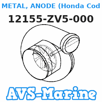 12155-ZV5-000 METAL, ANODE (Honda Code 3701034). Honda 