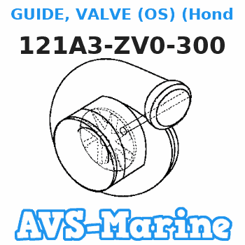 121A3-ZV0-300 GUIDE, VALVE (OS) (Honda Code 1871896). Honda 