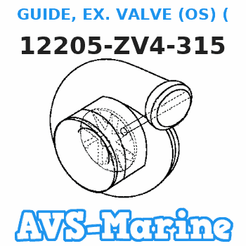 12205-ZV4-315 GUIDE, EX. VALVE (OS) (Honda Code 4649323). Honda 