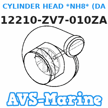 12210-ZV7-010ZA CYLINDER HEAD *NH8* (DARK GRAY) (Honda Code 6387823). Honda 
