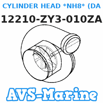 12210-ZY3-010ZA CYLINDER HEAD *NH8* (DARK GRAY) Honda 