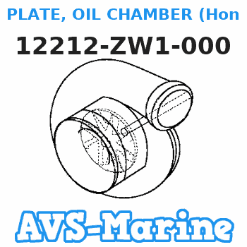 12212-ZW1-000 PLATE, OIL CHAMBER (Honda Code 4897302). Honda 