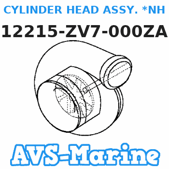12215-ZV7-000ZA CYLINDER HEAD ASSY. *NH8* (DARK GRAY) (Honda Code 6375521). Honda 